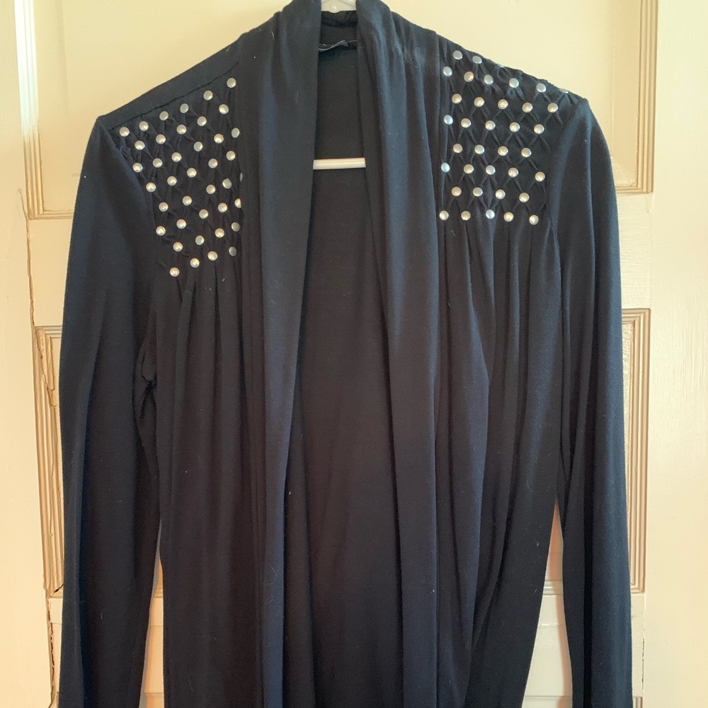 Black cardigan